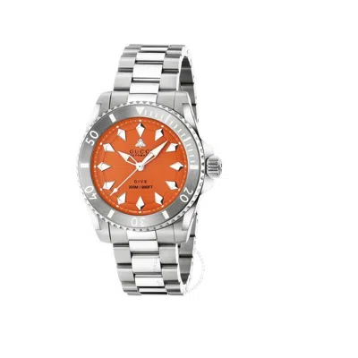 Shop Gucci Dive Automatic Orange Dial Men's Watch Ya136355