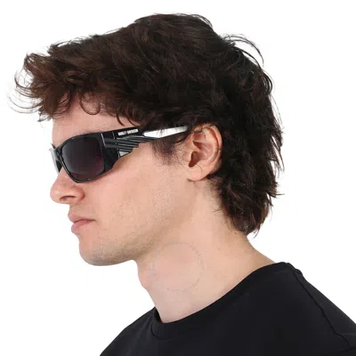 Shop Harley Davidson Smoke Gradient Wrap Men's Sunglasses Hd0142v 01b 60 In Black