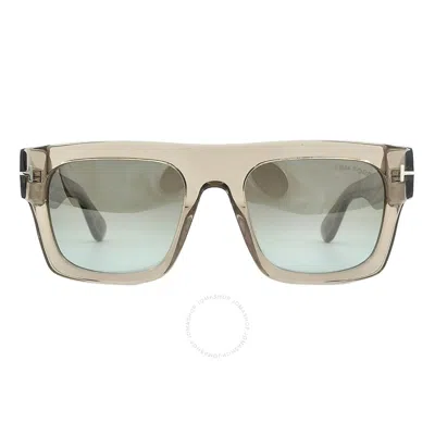 Shop Tom Ford Fausto Gradient Brown Browline Men's Sunglasses Ft0711 47q 53