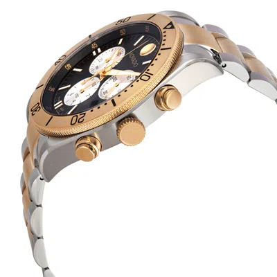 Shop Movado Sport Chronograph Quartz Black Dial Men's Watch 0607441 In Two Tone  / Black / Gold Tone / Silver