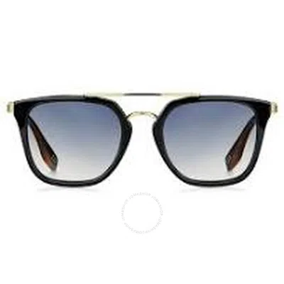 Shop Marc Jacobs Blue Shaded Gold Navigator Men's Sunglasses Marc 270/s 0807/1v 51 In Black / Blue / Gold