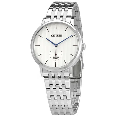 Shop Citizen Quartz White Dial Stainless Steel Men's Watch Be9170-56a In Blue / White