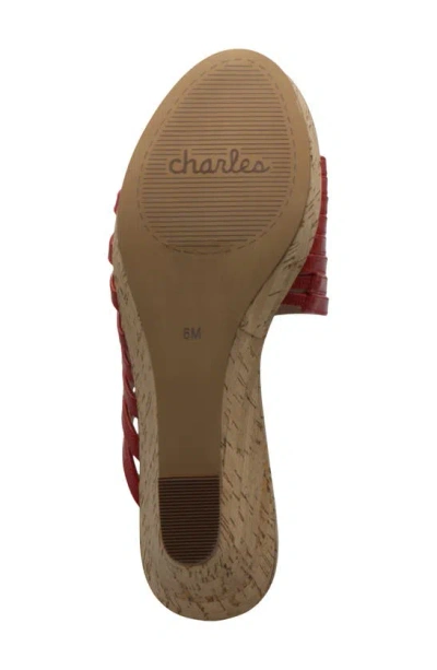 Shop Charles By Charles David Gustavo Wedge Sandal In Hot Red