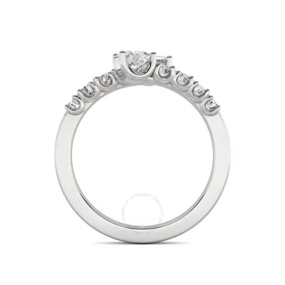 Shop Grown Gorgeous Lab Grown Beautiful Ring 14k White Gold Ring 3/4 Ctw Certified (f Vs2)