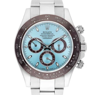 Shop Rolex Daytona Chronograph Automatic Chronometer Men's Watch 116506 Iblso In Blue / Brown / Chestnut / Platinum
