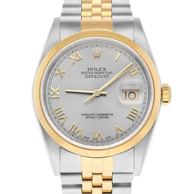 Shop Rolex Datejust Automatic Silver Dial Unisex Watch 16203 Srj In Two Tone  / Gold / Gold Tone / Silver / Yellow