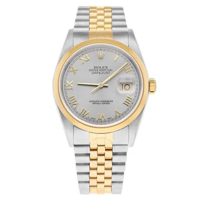 Shop Rolex Datejust Automatic Silver Dial Unisex Watch 16203 Srj In Two Tone  / Gold / Gold Tone / Silver / Yellow
