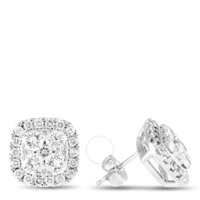 Shop Lb Exclusive 14k White Gold 2.0ct Diamond Earrings Er28524 In Multi-color