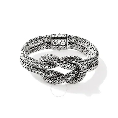 Shop John Hardy Love Knot Bracelet In Silver-tone