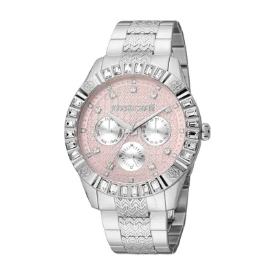 Shop Roberto Cavalli Fashion Watch Quartz Pink Dial Ladies Watch Rc5l041m0055