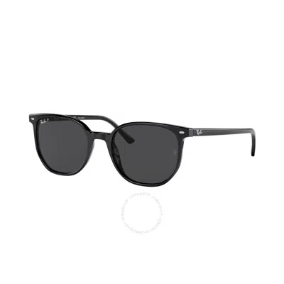 Shop Ray Ban Elliot Polarized Black Square Unisex Sunglasses Rb2197 901/48 54