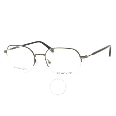 Shop Gant Demo Oval Men's Eyeglasses Ga3195-f 008 52 In Gun Metal / Gunmetal