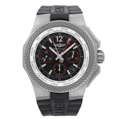 Shop Breitling Bentley Gmt Chronograph Gmt Automatic Chronometer Black Dial Men's Watch Eb04333 In Black / Grey