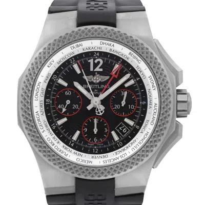 Shop Breitling Bentley Gmt Chronograph Gmt Automatic Chronometer Black Dial Men's Watch Eb04333 In Black / Grey