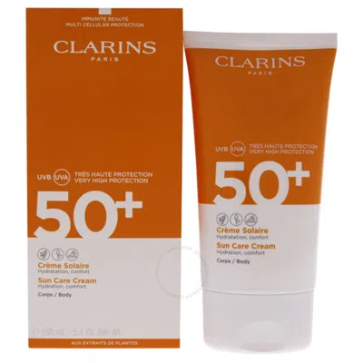 Shop Clarins Sun Care Cream Spf 50 By  For Unisex - 5.1 oz Sunscreen In Botanical / Cream / White