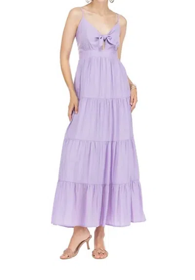 Shop Joy Joy Front Tie Maxi Dress In Lilac In Purple