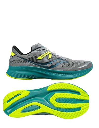 Shop Saucony Men's Guide 16 Running Shoes In Fossil/moss In Blue