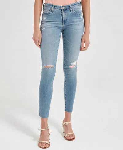 Shop Ag The Farrah Skinny Ankle Jean In 24ysds In Blue