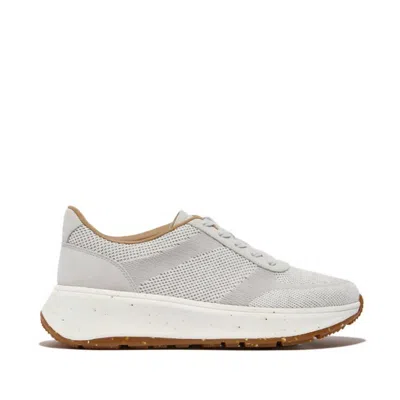 Shop Fitflop Women's Platform Knit Sneaker In Tip Toe Grey In White