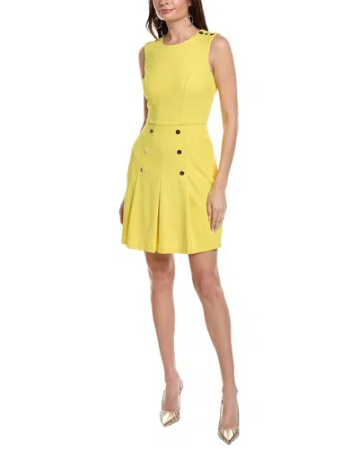 Shop Tahari Asl Mini Dress In Yellow