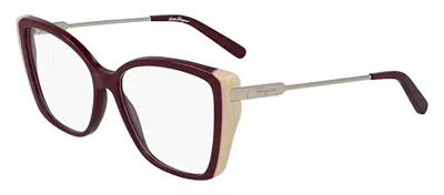 Shop Ferragamo Sf2850 648 Cat Eye Eyeglasses In Multi