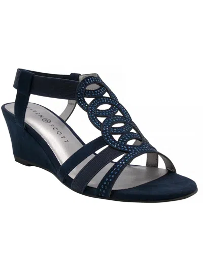 Shop Karen Scott Denicee Womens Open Toe Ankle Strap Wedge Sandals In Multi