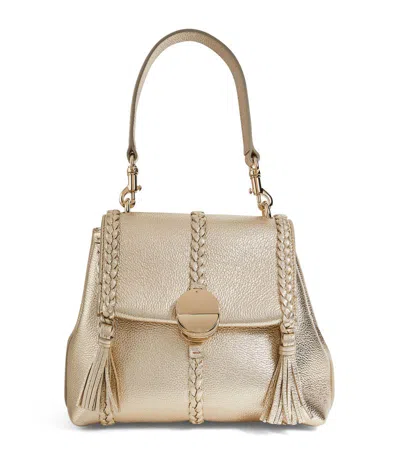Shop Chloé Small Penelope Soft Shoulder Bag In Gold