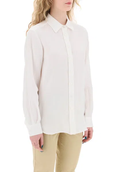 Shop Weekend Max Mara Werner Linen Shirt In White