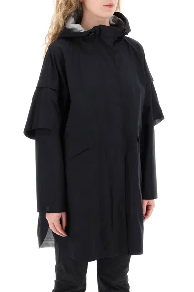 Shop Herno Laminar "removable Sleeve Cape Coat In Black