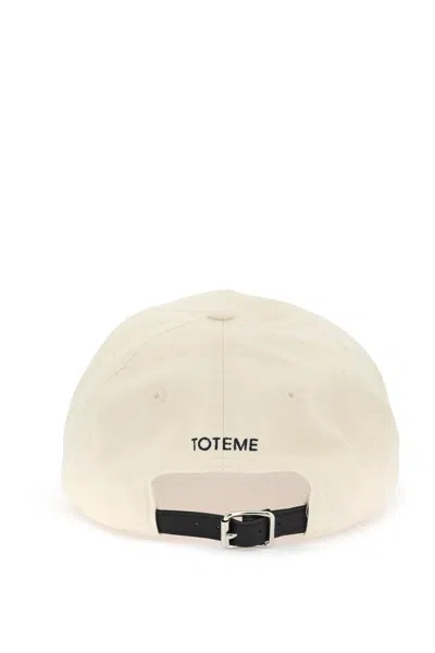 Shop Totême Baseball Cap Made Of Tw In Beige