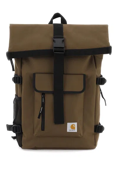 Shop Carhartt "phillis Recycled Technical Canvas Backpack In Brown