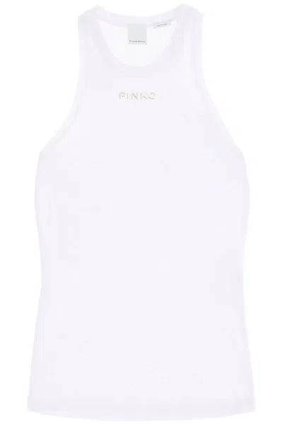 Shop Pinko Sleeveless Top With In White