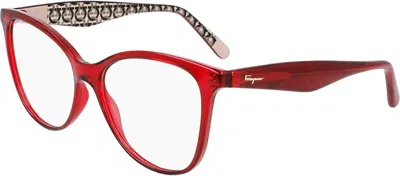 Shop Ferragamo Sf2892 634 Cat Eye Eyeglasses In Multi