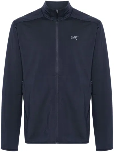Shop Arc'teryx Black Kyanite Polar Ski Jacket In Blue
