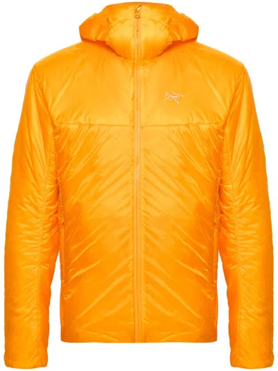 Shop Arc'teryx Orange Nuclei Hooded Climbing Jacket