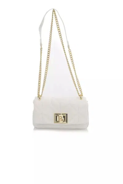 Shop Baldinini Trend Chic Leather Shoulder Flap Women's Bag In White