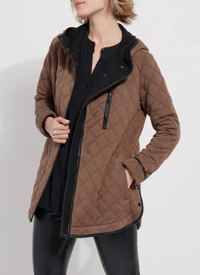 Shop Lyssé London Quilted Jacket In Cold Chestnut In Brown