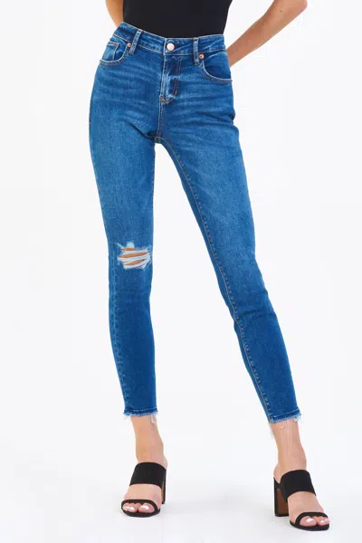 Shop Dear John Denim Women's Gisele High Rise Ankle Skinny Jeans In Trieste In Blue