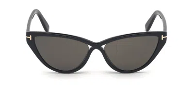 Shop Tom Ford Ft0740 5601a Cateye Sunglasses In Black