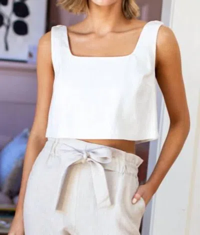 Shop Emerson Fry Roma Top In White Linen