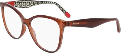Shop Ferragamo Sf2892 210 Cat Eye Eyeglasses In Multi