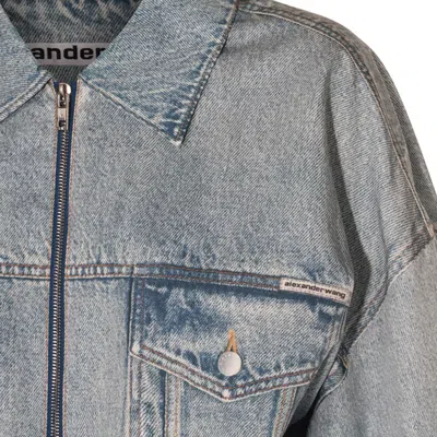 Shop Alexander Wang Jackets In Vintage Faded Indigo