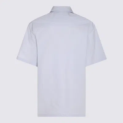 Shop Jil Sander Ligth Blue Cotton Shirt