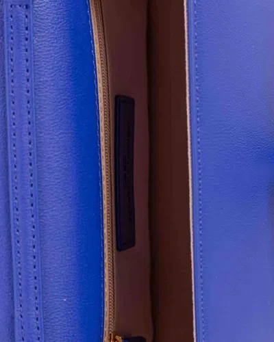 Shop Elisabetta Franchi Shoulder Bag In Blue Indaco