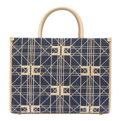 Shop Elisabetta Franchi Logo Tote Bag In Denim Paglia