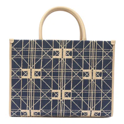 Shop Elisabetta Franchi Logo Tote Bag In Denim Paglia