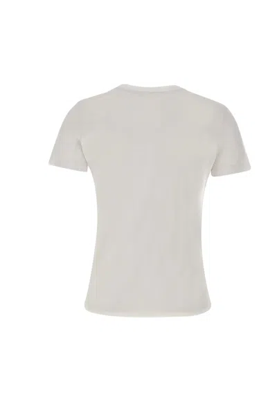 Shop Elisabetta Franchi Urban Cotton Jersey T-shirt In Gesso