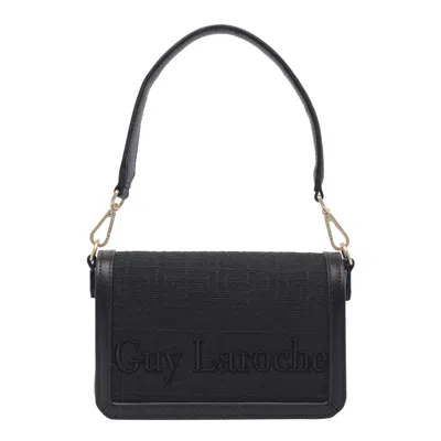 Shop Guy Laroche Logo Crossbody Bag In Black