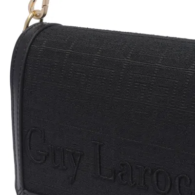 Shop Guy Laroche Logo Crossbody Bag In Black