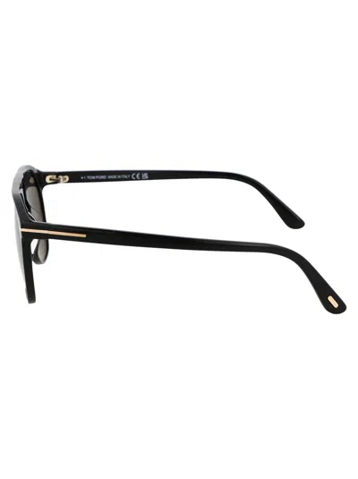 Shop Tom Ford Sunglasses In 01a Nero Lucido / Fumo